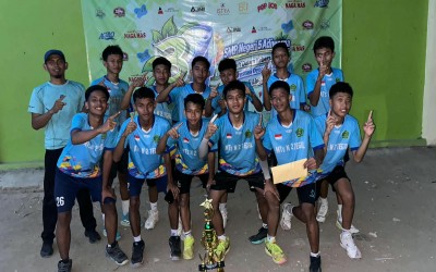 MTs Negeri 2 Tegal Raih Juara 1 Lomba Bola Voli Putra HUT ke-34 SMP Negeri 5 Adiwerna