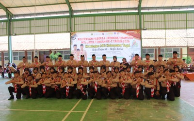 MTs Negeri 2 Tegal Jadi Tuan Rumah Pelepasan Peserta Jambore MTs se-Kabupateb Tegal